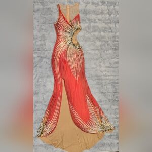 Hardy Embellished Gown - Red/combo